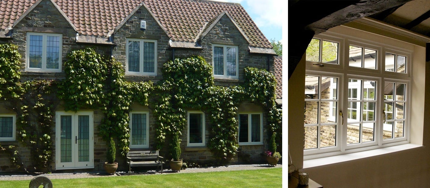 The Hardwick range of Accoya flush casement windows - premium timber windows with high performance double glazing by Gowercroft Joinery in Derbyshire