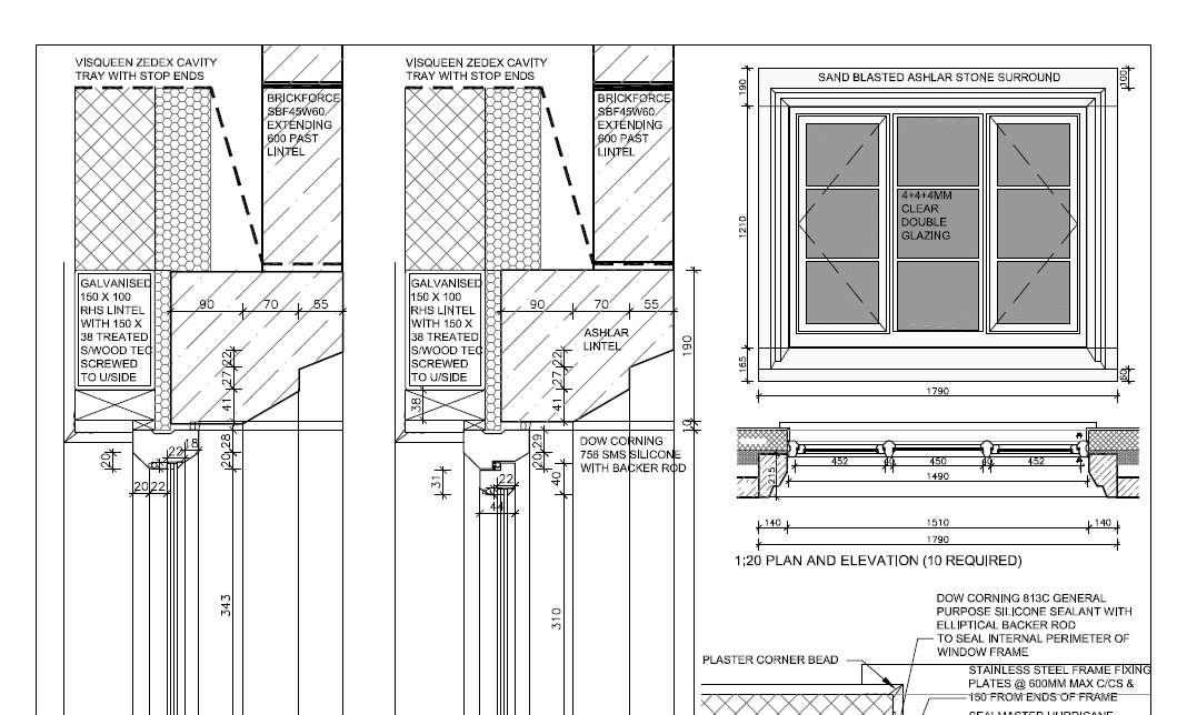 Thin double glazing diagram