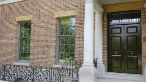 Slim double glazing in heritage windows shown in a listed building