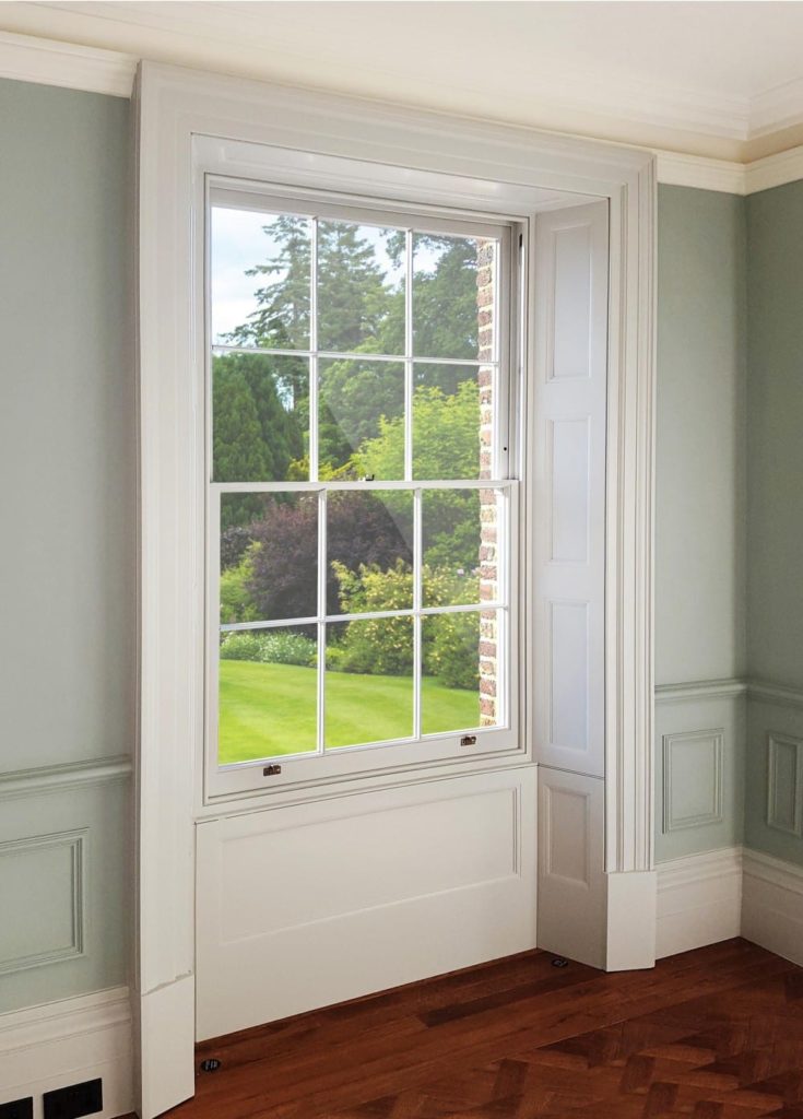 Winston heritage sliding sash window in a listed building