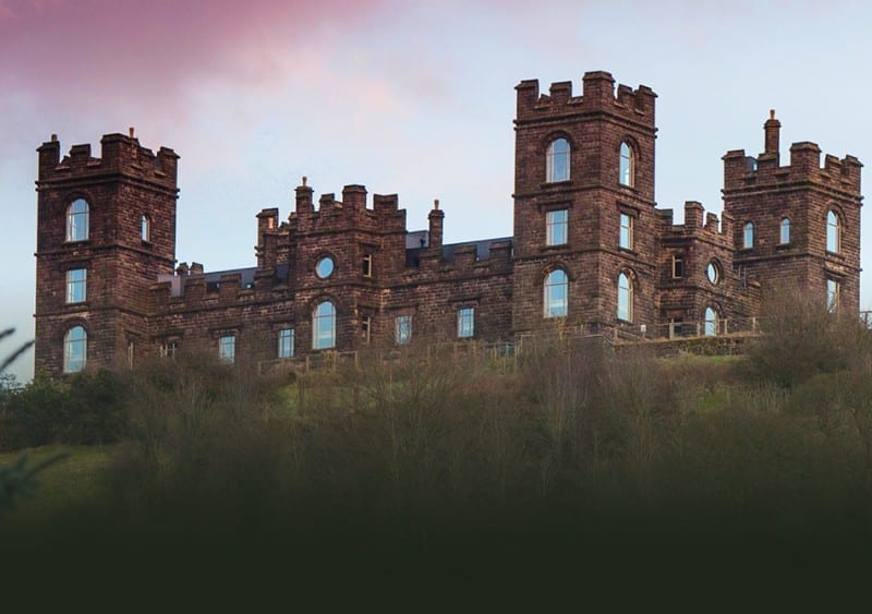 gallery riber castle in derbyshire with wooden windows