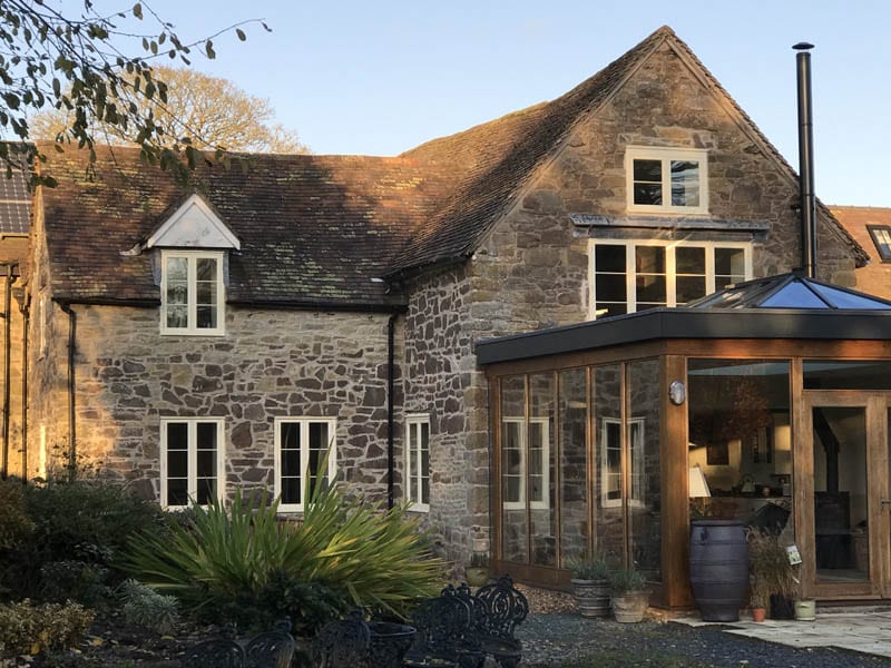 South West Elevation of the Maltsters Tap in Shropshire after heritage casement windows installed