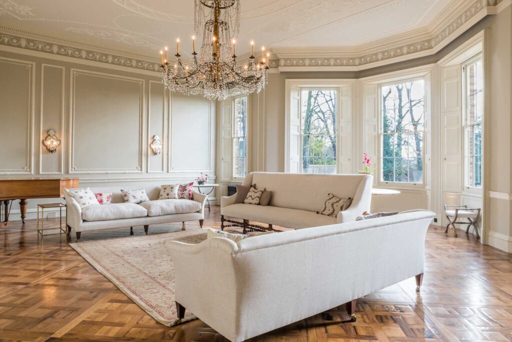 Internal shot of the award winning templeton house with heritage windows by Gowercroft Joinery