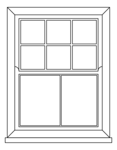 How do sash windows work? A diagram of an edwardian sash windows