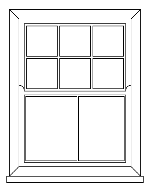 Edwardian sliding sash window diagram