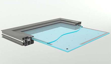 Vacuum insulated glass cutaway diagram 