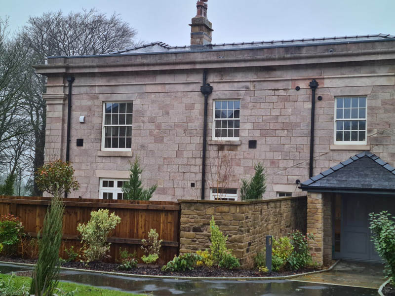 Beautiful timber sash windows in a traditional house