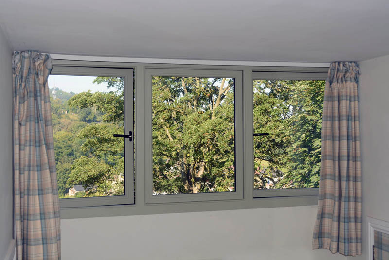 internal photo of wooden windows 